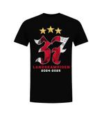 Ajax landskampioen T-shirt 2024 -2025, Verzenden, Nieuw, Overige maten, Zwart