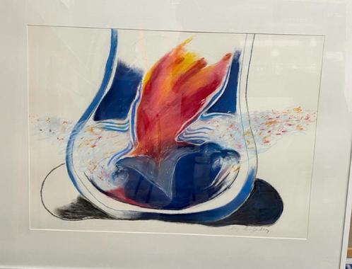 Elly Slingenberg kunstwerk in frame, Antiek en Kunst, Kunst | Litho's en Zeefdrukken, Ophalen