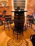 5 industriële zwarte barkrukken, 5 krukken of meer, 60 tot 90 cm, Ophalen of Verzenden, Zo goed als nieuw