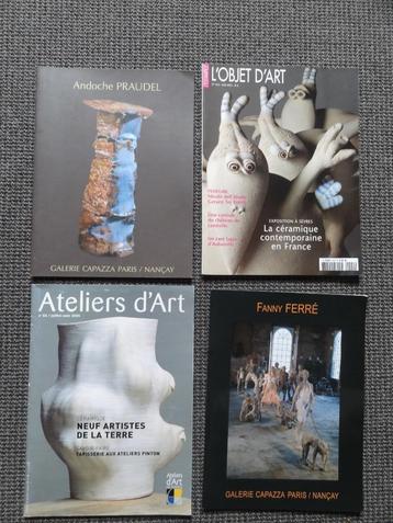 4 catalogi, tijdschiften over franse moderne karamiek beschikbaar voor biedingen