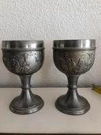 2 stuks tinnen drinkkelken – SKS Design (92% tin), Antiek en Kunst, Ophalen of Verzenden