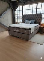 Chesterfield boxspring 160 met opbergruimte, Ophalen of Verzenden, Zo goed als nieuw