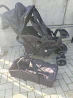 Duo kinderwagen buggy te koop topmark zwart met baby nestje, Kinderen en Baby's, Tweelingen en Meerlingen, Ophalen of Verzenden