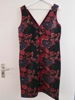Elegante bloemenjurk - Maat 42, Zwart, Maat 42/44 (L), Ophalen of Verzenden, Zo goed als nieuw