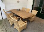 tuinset 6 persoons, Tuin en Terras, Ophalen, Gebruikt, Eettafel, 6 zitplaatsen