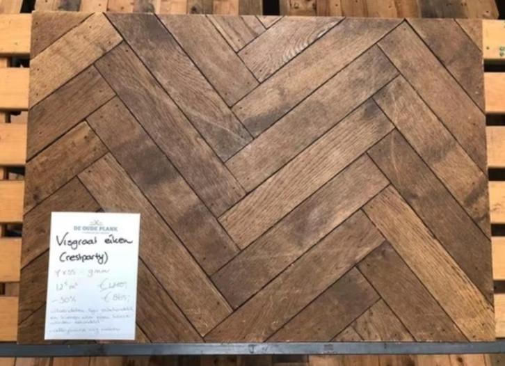 Visgraat eiken 12,5 m2, Hobby en Vrije tijd, Knutselen, Nieuw, Materiaal, Ophalen