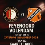 Feyenoord Volendam, Tickets en Kaartjes, Sport | Voetbal, Losse kaart, Eén persoon, November
