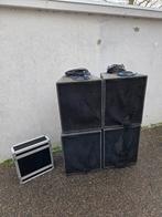 Professionele geluidsinstallatie – 4x Speakers + Versterker, Ophalen, Gebruikt, 120 watt of meer, Overige merken