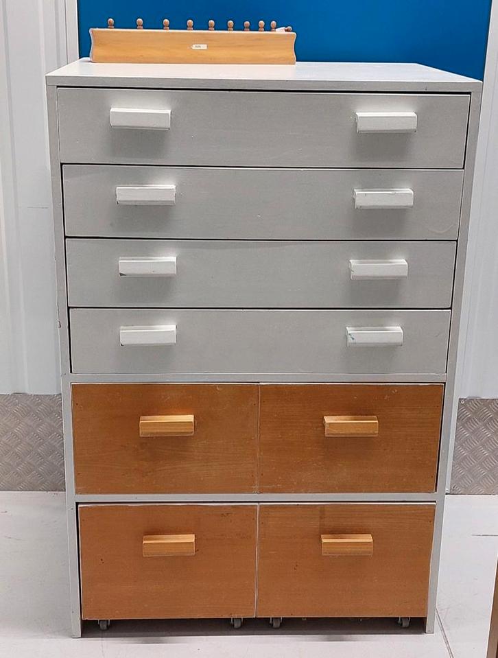 Vintage papierkast ladekast schoolkast papierwarenkast, Kinderen en Baby's, Kinderkamer | Commodes en Kasten, Gebruikt, Kast, 105 cm of meer