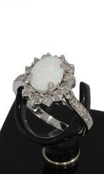 Opaal 26 diamanten luxe gouden entourage rozet dames ring, Sieraden, Tassen en Uiterlijk, Ringen, Voordeelsieraden, Ophalen of Verzenden