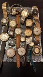 Diverse vintagehorloges hand-opwinder/automaat(zentra,anker), Ophalen of Verzenden, Zwart, Android