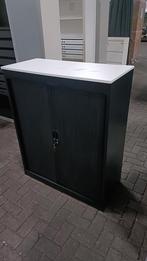Zeer nette Zwarte metalen roldeurkast, archiefkast, 100 tot 150 cm, R, 100 tot 150 cm, Ophalen of Verzenden