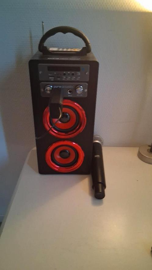 Te Koop bleutooth FM Radio Speaker met draadlose microfoon, Audio, Tv en Foto, Karaoke-apparatuur, Nieuw, Ophalen