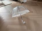 Witte transparante bruidsparaplu / huwelijksparaplu, Ophalen, Transparant, Zo goed als nieuw, Wit