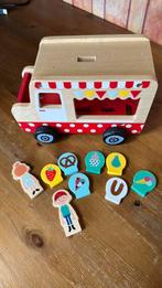 Houten ijscowagen met houten figuren, Ophalen of Verzenden, Zo goed als nieuw