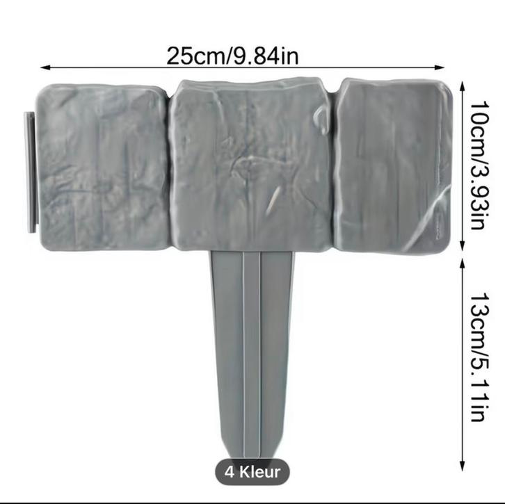 Kunststof Border Palissade Tuinrand, Tuin en Terras, Bielzen en Borders, Nieuw, Border, Kunststof, Minder dan 25 cm, Minder dan 100 cm