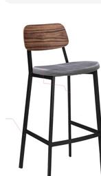 Satelliet barkrukken van staal en hout, Ophalen of Verzenden, Zo goed als nieuw, Hout, 60 tot 90 cm