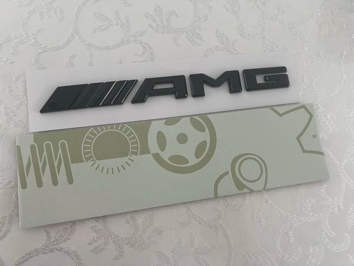 Zwart AMG Embleem Kofferbak - Mercedes Benz, Auto diversen, Tuning en Styling, Ophalen of Verzenden