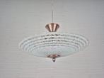 Plafondlamp 'omgekeerde paraplu'. Vintage glazen lamp., Ophalen of Verzenden, ., ., .