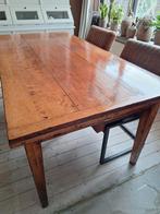 Lange houten eetkamer tafel. Uittrekbaar, Huis en Inrichting, Tafels | Eettafels, Ophalen, Gebruikt, 200 cm of meer, 50 tot 100 cm