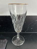 5 Kristallen VMC Reims champagneglazen met Gouden Rand, Ophalen of Verzenden