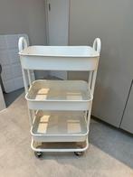 Witte trolley met wieltjes, Ophalen, Zo goed als nieuw