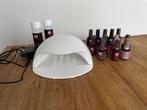 Pink Gellac Nagelset met Lamp en Kleuren, Sieraden, Tassen en Uiterlijk, Uiterlijk | Cosmetica en Make-up, Ophalen, Overige kleuren