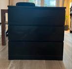 Ikea Malm ladekast, zwart, Ophalen, 50 tot 100 cm, Zo goed als nieuw, Met lade(s)