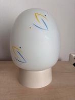 Oude, vintage, maar gave plafondlamp/tafellamp Niha, 20 cm, Ophalen of Verzenden, Gebruikt, Glas