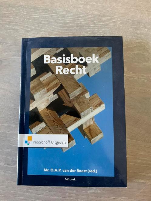 O.A.P. van der Roest - Basisboek Recht, Boeken, Wetenschap, Zo goed als nieuw, Ophalen of Verzenden
