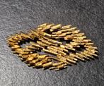 Brutalistische Broche, Ophalen of Verzenden, Zo goed als nieuw, Goud, Overige materialen