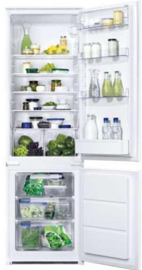 Zanussi inbouw koel / vriescombinatie A+ 178cm, Witgoed en Apparatuur, Koelkasten en IJskasten, Gebruikt, Met vriesvak, 200 liter of meer