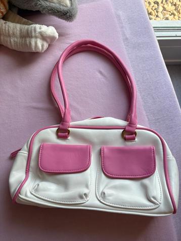 Witte Handtas met Roze Details beschikbaar voor biedingen