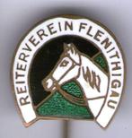 Reiterverein Flenithigau email/koper paarden speldje( H_151a, Verzamelen, Speldjes, Pins en Buttons, Dier of Natuur, Speldje of Pin