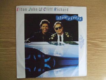 ELTON JOHN & CLIFF RICHARD   SLOW RIVERS / BILLY AND THE  beschikbaar voor biedingen