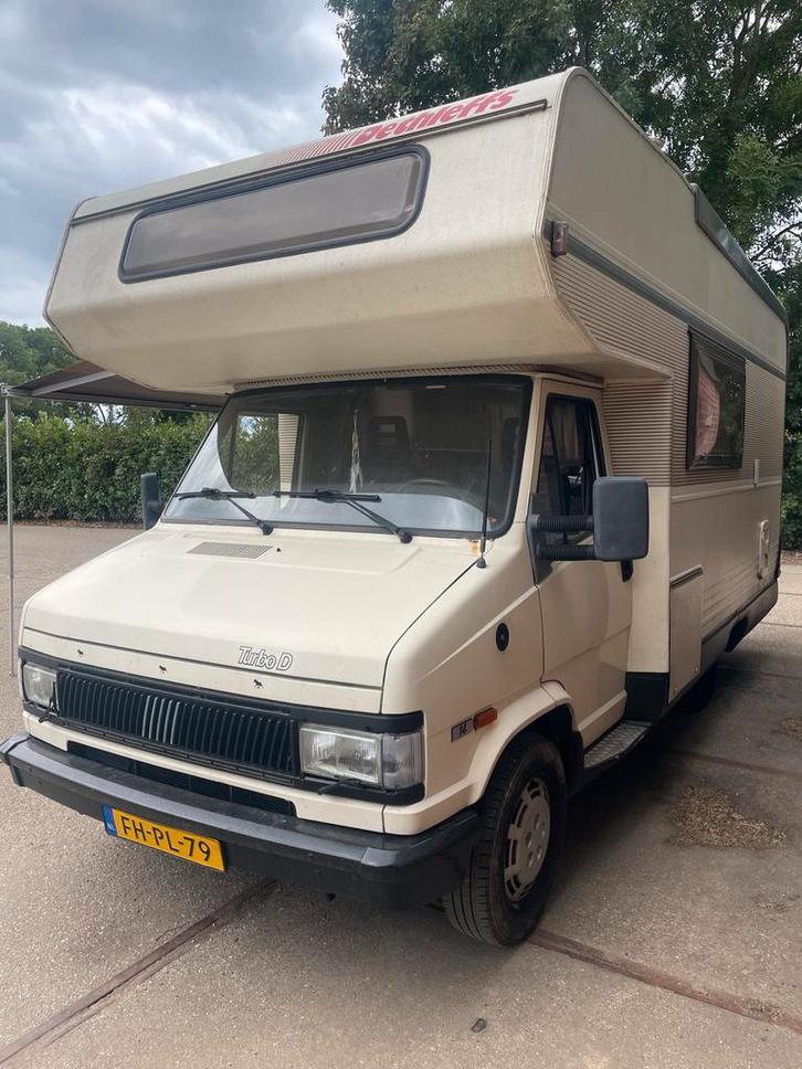 Leuke fiat camper!, Caravans en Kamperen, Campers, Particulier, tot en met 5, Alkoof, Fiat, Diesel, Handgeschakeld, Cassettetoilet