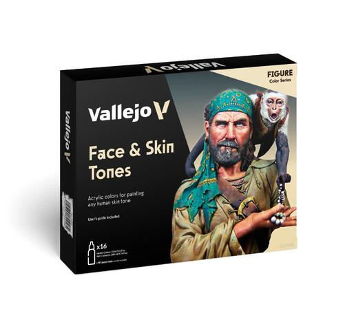 70258 Vallejo Fase and Skin Tones Set (16), Hobby en Vrije tijd, Modelbouw | Figuren en Diorama's, Nieuw, 1:35 tot 1:50, Ophalen of Verzenden
