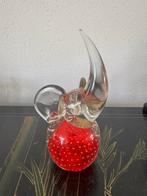 Glazen sprijkglas olifant sculptuur, Huis en Inrichting, Woonaccessoires | Vazen, Gebruikt, Ophalen of Verzenden, Glas, Minder dan 50 cm