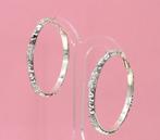 Zeer mooie zilveren strass creool oorbellen., Overige materialen, Hangers, Verzenden, Nieuw