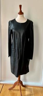 Uno Due zwarte faux leer jurk, maat L, Zwart, Maat 42/44 (L), Ophalen of Verzenden, Zo goed als nieuw