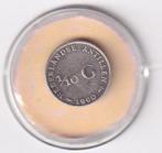 Nederlandse Antillen 1/10 Gulden 1960 met randtikje, Koningin Juliana, Verzenden, Zilver, 10 cent