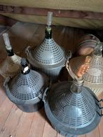 Grote glazen mandflessen, Ophalen, Gebruikt