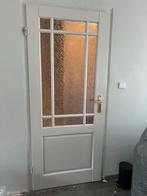 Mooie binnendeur met glas, Doe-het-zelf en Verbouw, Deuren en Horren, Ophalen, Gebruikt, 80 tot 100 cm, Binnendeur