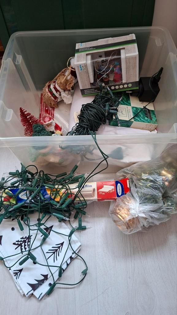 Kerstspullen, 3x verlichting ,popjes, servetten, kerstboomkl, Diversen, Kerst, Zo goed als nieuw, Ophalen of Verzenden