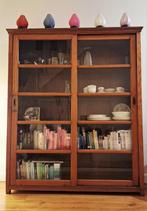 Boeken/vitrine kast met schuifdeuren, Antiek en Kunst, Antiek | Meubels | Kasten, Ophalen