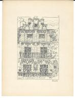 1900 - Delft - gemeenlandshuis, Antiek en Kunst, Kunst | Etsen en Gravures, Ophalen of Verzenden