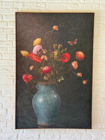 Dutch glorious Flowerpainting  Sander vd Laar hout frame beschikbaar voor biedingen
