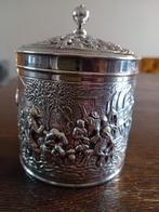 Verzilverde suikerpot met deksel, Antiek en Kunst, Antiek | Goud en Zilver, Ophalen of Verzenden