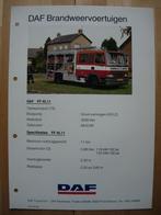 DAF FF 45 . 11 Brandweer Specificatie Folder 1993, Boeken, Ophalen, Zo goed als nieuw, Overige merken, DAF
