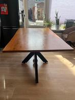 Eikenhouten tafel - Kersen geverfd, blank mogelijk!, Gebruikt, 100 tot 150 cm, Eikenhout, Ophalen of Verzenden